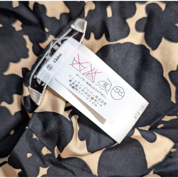 Chloe 100% Silk Floral Print Blouse - Picture 13 of 14